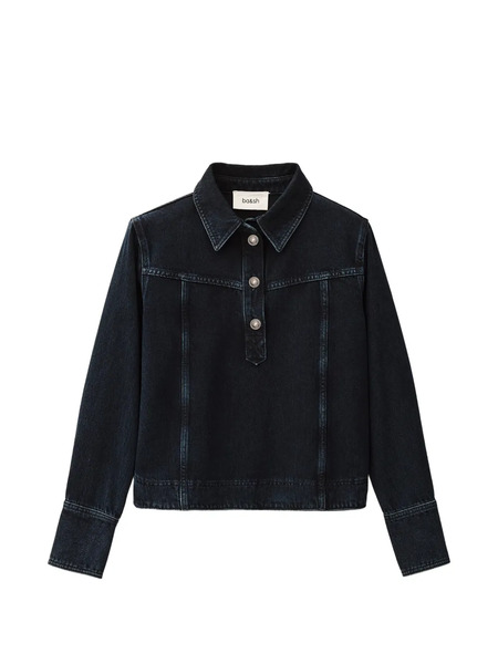  Ba&sh Tavy Buttoned-colar Polo Top - Blue 