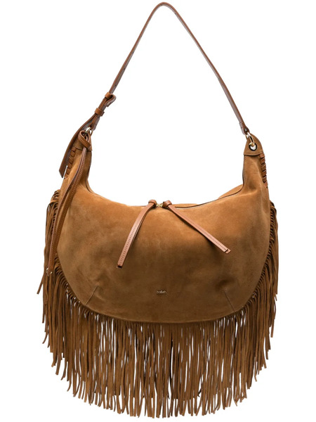  Ba&sh Xl Franges Suede Shoulder Bag - Brown 