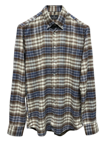  Bastoncino Buttoned Checked-pattern Shirt - Blue 