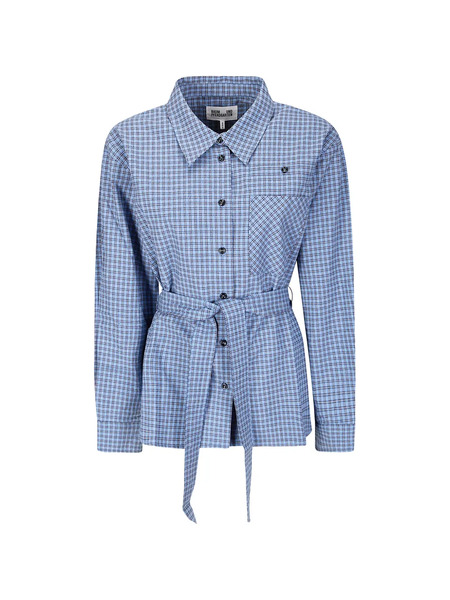  Baum Und Pferdgarten Check Belted Shirt - Blue 