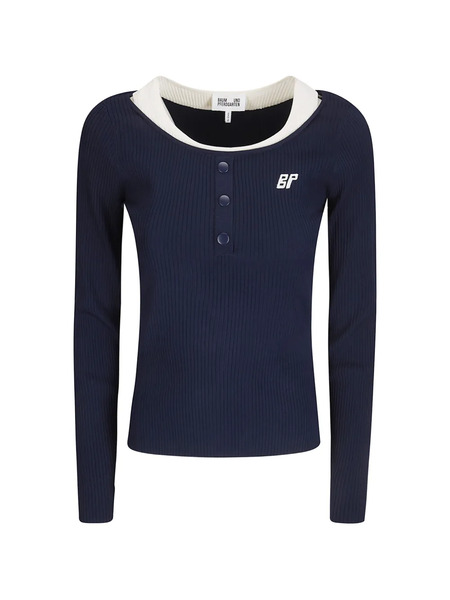  Baum Und Pferdgarten Clary Button Ribbed Sweater - Blue 