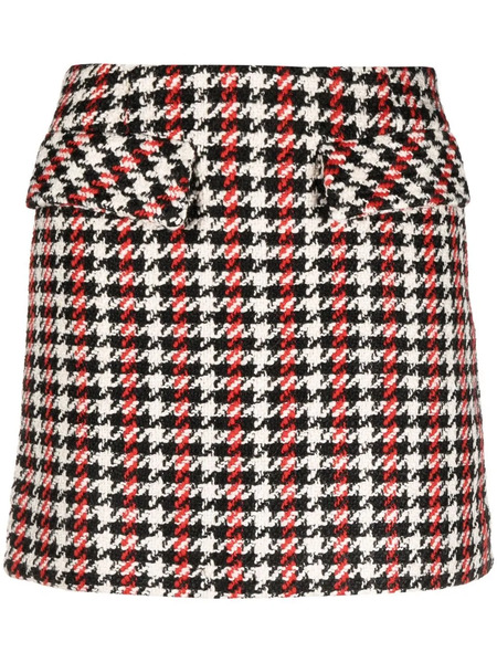  Baum Und Pferdgarten Houndstooth A-line Mini Skirt - Red 