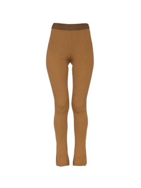  Baum Und Pferdgarten Ribbed Split-hem Leggings - Brown 