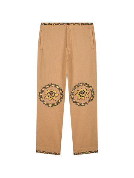  Baziszt Floral Embroidery Trousers - Neutrals 