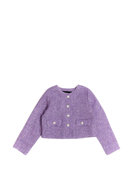  Bcbg Kids Embellished Button Jacket - Purple 