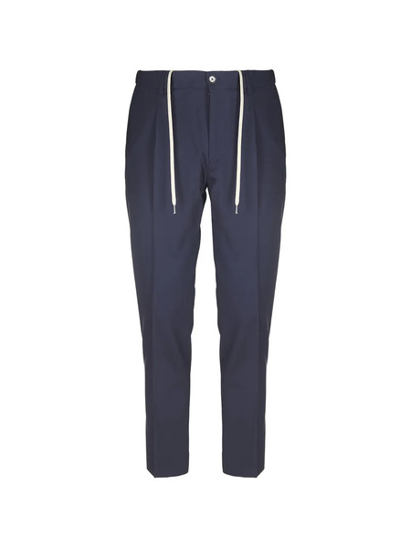  Be Able Riccardo Drawstring Pleated Trousers - Blue 