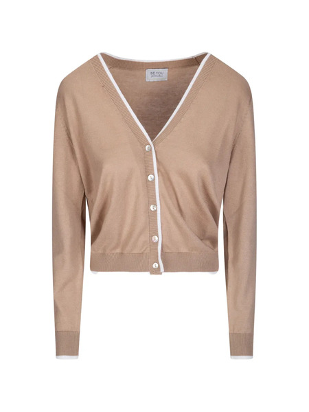  Be You Button V-neck Cardigan - Neutrals 