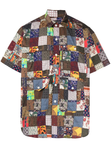  Beams Plus Adventure Patchwork-print Shirt - Brown 