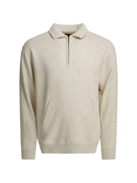  Beams Plus Half-zip Pocket Sweatshirt - Neutrals 