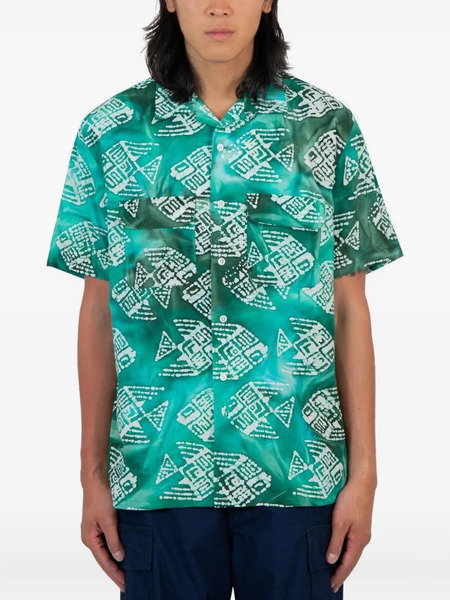  Beams Plus Patterned Cotton Shirt - Green 