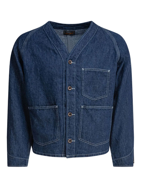  Beams Plus Raglan-sleeves Denim Jacket - Blue 