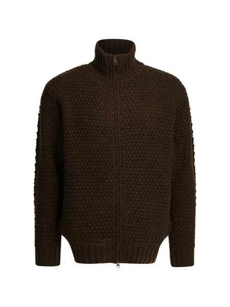  Beams Plus Zip High-neck Cardigan - Brown 