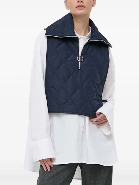  Beatrice B Quilted High-neck Jacket - Blue 