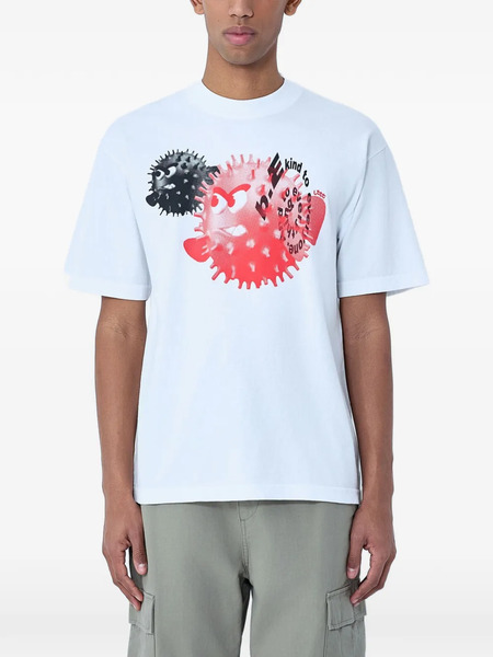  B.eautiful Fish-motif T-shirt - White 
