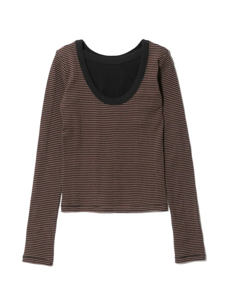  Beautiful People Miller Double-front Striped T-shirt - Brown 