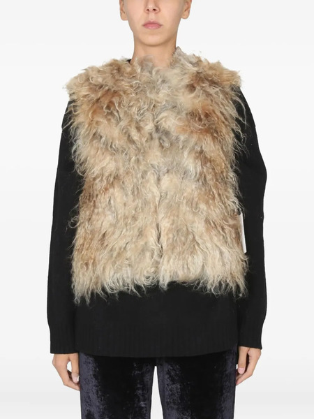  Becagli Shaggy Fur Jacket - Neutrals 