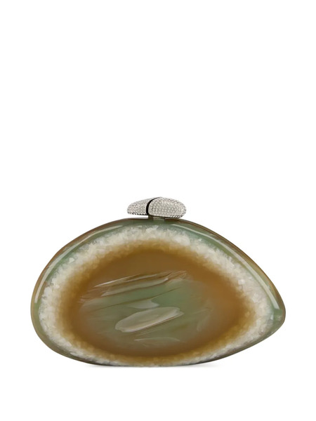  Benedetta Bruzziches Ariel Geode-effect Clutch Bag - Neutrals 