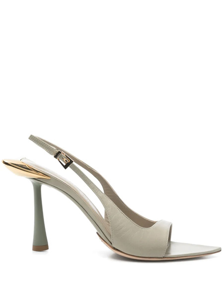  Benedetta Bruzziches 85mm Leather Sandals - Grey 