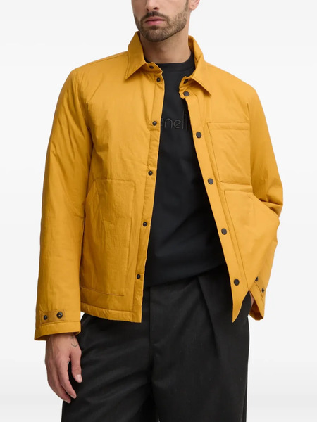  Benetton Buttoned Chest-pocket Jacket - Yellow 