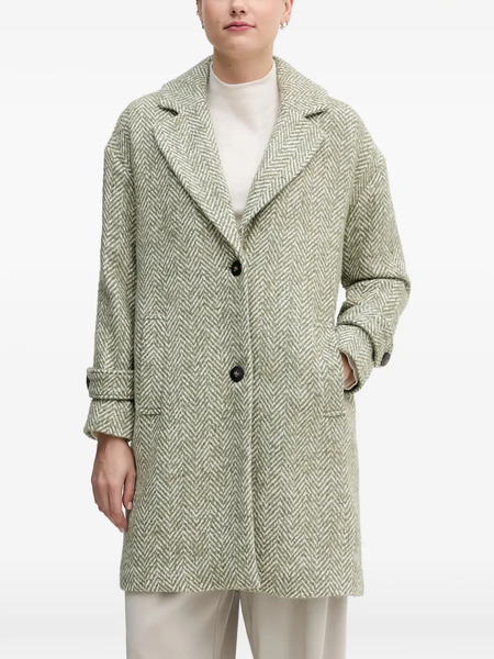  Benetton Buttoned Coat - Green 