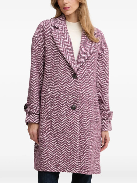  Benetton Buttoned Coat - Purple 