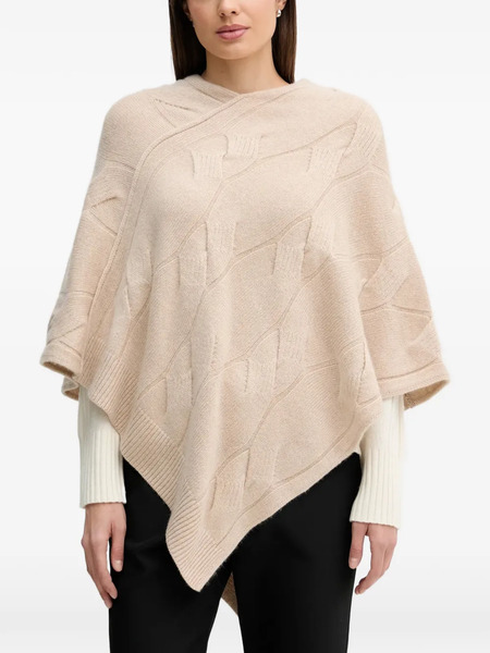  Benetton Cable-knit Cape - Neutrals 
