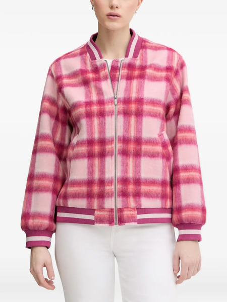  Benetton Checked Zip Jacket - Pink 
