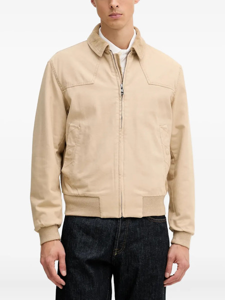  Benetton Corduroy-collar Jacket - Neutrals 