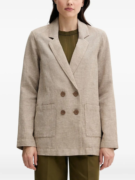  Benetton Double-breasted Blazer - Neutrals 