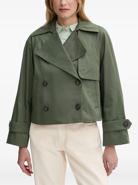  Benetton Double-breasted Cropped Jacket - Green 