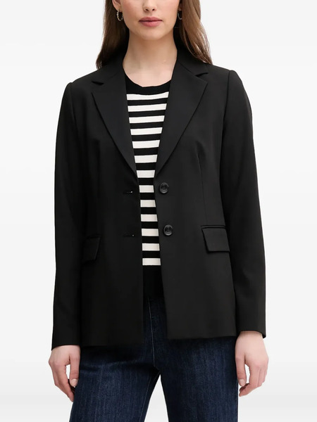  Benetton Notched Lapels Blazer - Black 
