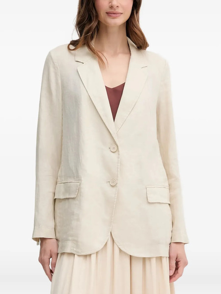  Benetton Notched Lapels Jacket - Neutrals 