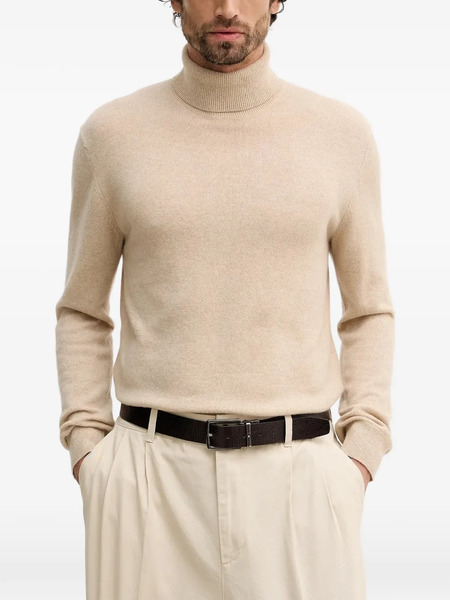  Benetton Roll-neck Long-sleeve Sweater - Neutrals 