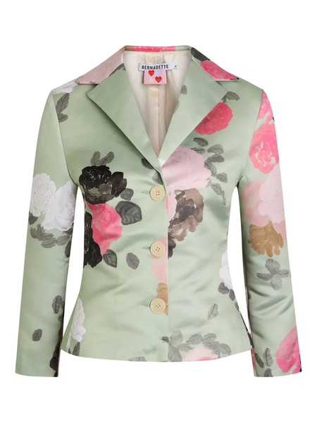  Bernadette Elle Floral-print Button Jacket - Green 