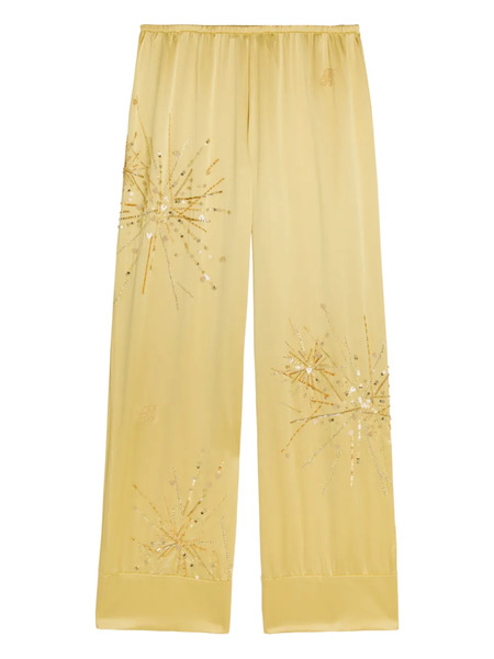  Bernadette Louis Sequin-embellished Trousers - Yellow 