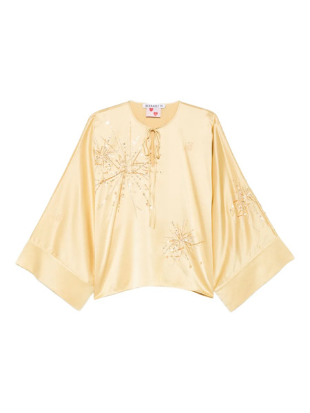  Bernadette Naomi Sequin-embellishment Blouse - Yellow 
