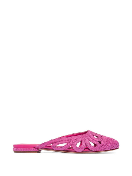  Bernardo Cappadocia Raffia Cut-out Mules - Pink 