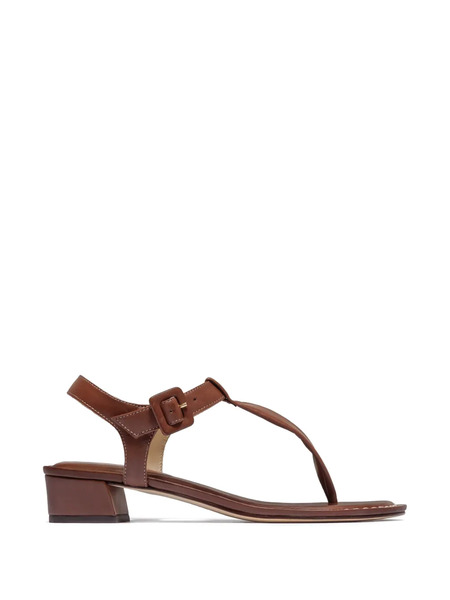  Bernardo Goyara Buckle T-strap Sandals - Brown 