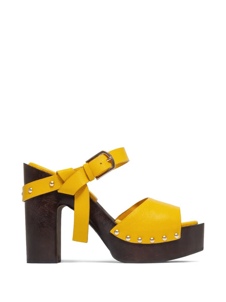 Bernardo Luxor Studded Platform Heeled Sandals - Yellow 