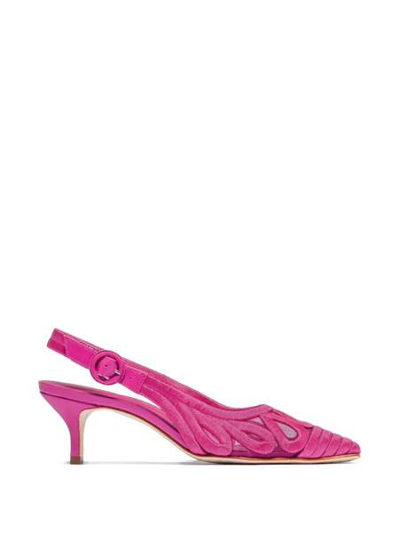  Bernardo Madinah Cut-out Slingback Pumps - Pink 