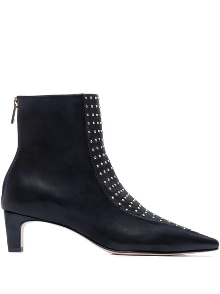  Bernardo 50mm Esme Pointed-toe Studded Ankle Boots - Black 