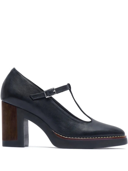  Bernardo 95mm T-strap Block-heel Pumps - Black 