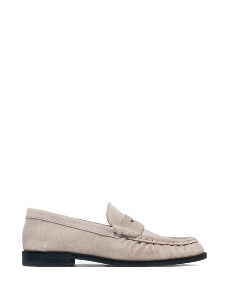  Bernardo Tilda Suede Loafers - Neutrals 