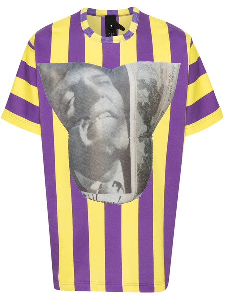  Bernhard Willhelm Vertical-striped T-shirt - Yellow 