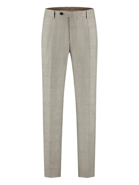  Berwich Check-pattern Trousers - Brown 