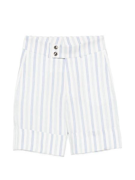  Berwich Nadine Striped Buttoned Shorts - White 