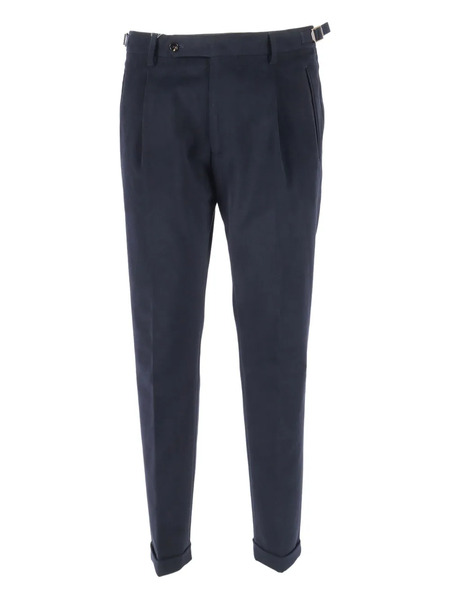  Berwich Pleated Side-adjustable Trousers - Blue 