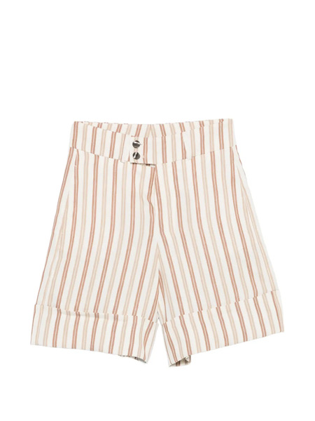  Berwich Striped Tailored Shorts - White 
