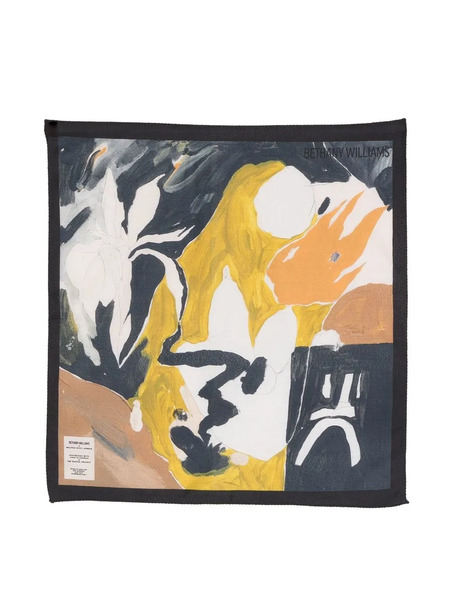  Bethany Williams Logo-patch Abstract-print Scarf - Blue 