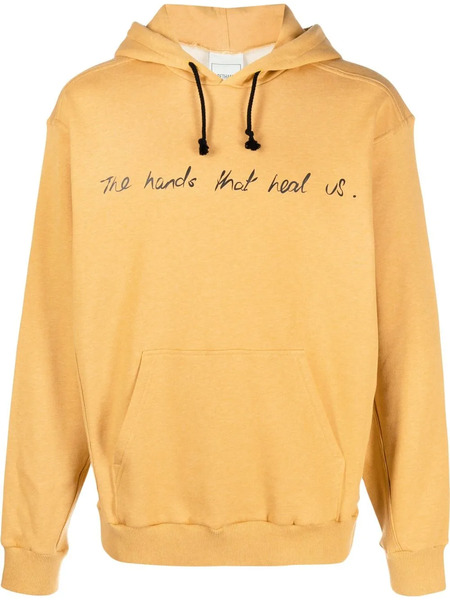  Bethany Williams Slogan-print Drawstring Hoodie - Yellow 